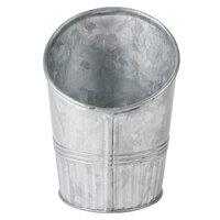 American Metalcraft GFC45 10 oz. Galvanized Metal Angled French Fry Cup