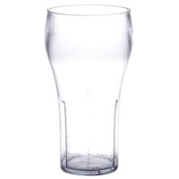 GET 7716-1-CL Bell 16 oz. Clear Customizable SAN Plastic Pebbled Soda Glass - 72/Case