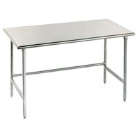 Advance Tabco TSAG-304 30 inch x 48 inch 16 Gauge Open Base Stainless Steel Work Table