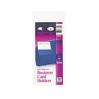 Avery® 73720 3 1/2 inch x 2 inch Self-Adhesive Business Card Holder - 10/Pack