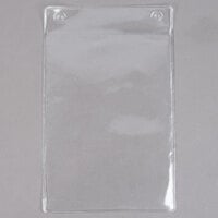 Menu Solutions TOPAPP Clear 2-Hole Page Protectors for Top Ring Menu Tents   - 25/Pack