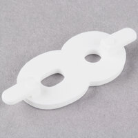 3/4 inch White Molded Plastic Number 8 Deli Tag Insert - 50/Set