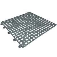 Cactus Mat 2554-ET Dri-Dek Gray 12 inch x 12 inch Vinyl Slip-Resistant Interlocking Drainage Floor Tile- 9/16 inch Thick