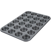 24 Cup 3.5 oz. Non-Stick Carbon Steel Muffin / Cupcake Pan - 14 inch x 20 1/2 inch