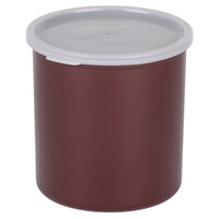 Cambro 2.7 Qt. Reddish Brown Round Polypropylene Crock with Lid