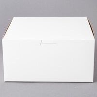 8" x 8" x 4" White Customizable Cake / Bakery Box - 10/Pack