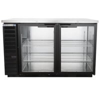 Beverage-Air BB58HC-1-G-B 59 inch Black Counter Height Glass Door Back Bar Refrigerator