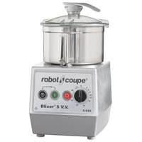 Robot Coupe BLIXER5VV Variable-Speed 5.5 Qt. Stainless Steel Batch Bowl Food Processor - 120V, 2 hp