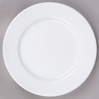 Tuxton ALA-062 Alaska 6 1/4 inch Bright White Wide Rim Rolled Edge China Plate - 36/Case