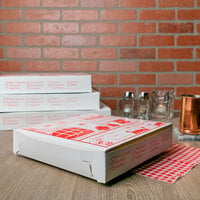10 inch x 10 inch x 1 1/2 inch Clay Coated Pizza Box - 100/Bundle