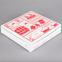10" x 10" x 1 1/2" Clay Coated Pizza Box - 100/Bundle