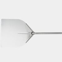 American Metalcraft 19 1/2 inch x 21 inch Deluxe All Aluminum Pizza Peel with 16 inch Handle ITP1913