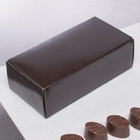 5 1/2 inch x 2 3/4 inch x 1 3/4 inch 1-Piece 1/2 lb. Brown Candy Box - 250/Case
