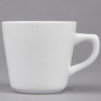 7.5 oz. Bright White Tall Porcelain Coffee Cup - 36/Case
