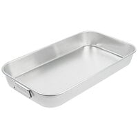 Vollrath 4457 Wear-Ever 12.5 Qt. Aluminum Baking and Roasting Pan with Handles - 23 inch x 12 5/8 inch x 2 3/4 inch