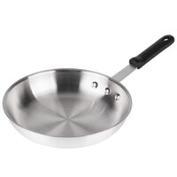 Carlisle 60710RS SSAL 10 inch Steel Interior and Aluminum Body Fry Pan with Black Dura-Kool Handle