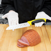 Mercer Culinary M22707YL Millennia Colors® 7 inch Granton Edge Santoku Knife with Yellow Handle
