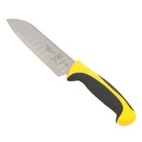 Mercer Culinary M22707YL Millennia Colors® 7" Granton Edge Santoku Knife with Yellow Handle