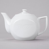 CAC RSV-TP Roosevelt 15 oz. Super White Porcelain Tea Pot with Lid - 36/Case