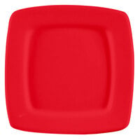 CAC R-S6QR Clinton Color 6 7/8 inch Red Square in Square Plate - 36/Case