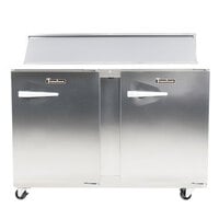 Traulsen UPT4812-RR 48 inch 2 Right Hinged Door Refrigerated Sandwich Prep Table
