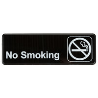 No Smoking Sign - Black and White, 9" x 3"