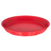 Carlisle 652605 WeaveWear Red Round Plastic Serving Basket 12 inch   - 12/Case