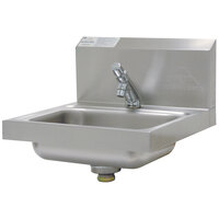 Advance Tabco 7-PS-72 Wall Mounted HACCP Compliant Hand Sink - 17 1/4 inch x 17 1/4 inch
