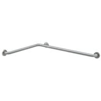 Bobrick B-58616 1 1/4 inch Stainless Steel Two-Wall Tub / Shower Grab Bar with Satin Finish - 36 inch x 24 inch