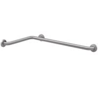 Bobrick B-6861.99 Stainless Steel Two-Wall Tub / Shower Grab Bar with Satin Peened Finish - 30 7/8 inch x 15 7/8 inch