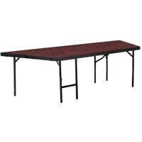 National Public Seating SP4824C Portable Stage Pie Unit with Red Carpet - 48 inch x 24 inch
