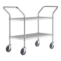 Regency 18" x 36" Two Shelf Chrome Heavy Duty Utility Cart