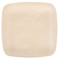 Bambu® 063200 Veneerware® 9 inch Disposable Square Bamboo Plate - 100/Box