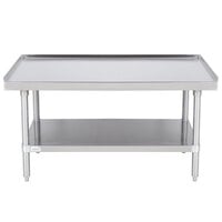 Advance Tabco ES-244 24 inch x 48 inch Stainless Steel Equipment Stand with Stainless Steel Undershelf