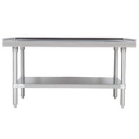 Advance Tabco ES-244 24 inch x 48 inch Stainless Steel Equipment Stand with Stainless Steel Undershelf