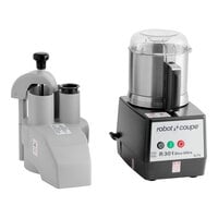 Robot Coupe R301U DICE Combination Food Processor with 4 Qt. / 3.7 Liter Stainless Steel Bowl, Continuous Feed & 4 Discs - 2 hp