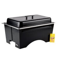Sterno Full Size ChalkBoard Fold-Away WindGuard Chafer with Black Matte Finish, Full Size Pan, and Lid