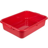 Tablecraft 1529R 20" x 15" x 5" Red Polyethylene Plastic Bus Tub, Bus Box