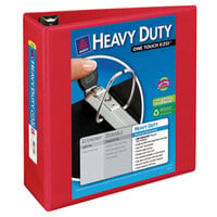 Avery® 79326 Red Heavy-Duty View Binder with 4 inch Locking One Touch EZD Rings