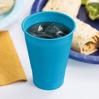 Creative Converting 28313171 12 oz. Turquoise Blue Plastic Cup - 20/Pack