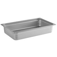 Choice Full Size 4 inch Deep 24 Gauge Anti-Jam Stainless Steel Steam Table / Hotel Pan