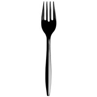 Choice Medium Weight Black Plastic Fork - 100/Pack