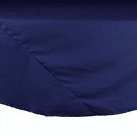 Intedge 90 inch Round Navy Hemmed 65/35 Poly/Cotton BlendCloth Table Cover