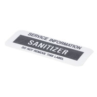 Glastender 01000486 Decal Sanitizer