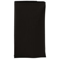 Intedge Black 100% Polyester Cloth Napkins, 22 inch x 22 inch - 12/Pack