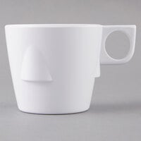 Thunder Group ML9011W Nustone 7 oz. White Stackable Melamine Cup - 12/Case