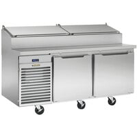 Traulsen TS066HT 66" Salad / Pizza Prep Refrigerator with Two Doors - Specification Line
