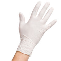Noble Products Large Powder-Free Disposable Latex Gloves for Foodservice - Box of 100