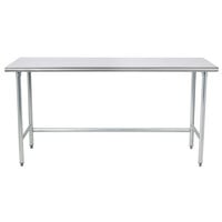 Advance Tabco TAG-366 36 inch x 72 inch 16 Gauge Open Base Stainless Steel Commercial Work Table
