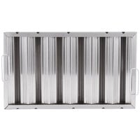 All Points 26-3902 12 inch(H) x 20 inch(W) x 2 inch(T) Stainless Steel Hood Filter - Ridged Baffles